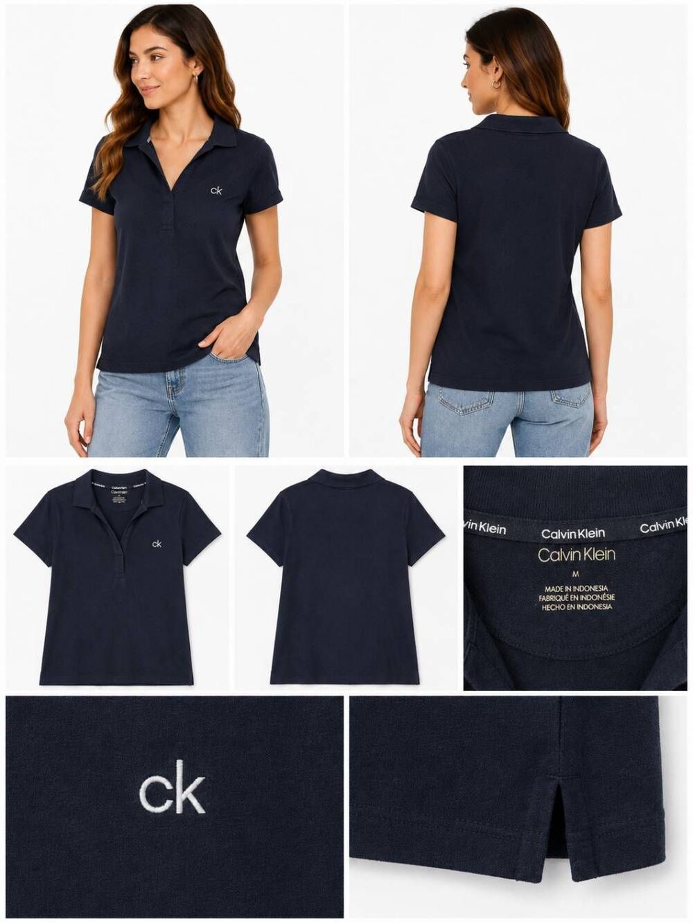 Calvin Klein M Black Short Sleeve Logo Polo Shirt